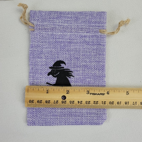 Lot of 40+ Halloween Theme Burlap Bags With Jute Drawstring - Picture 6 of 8